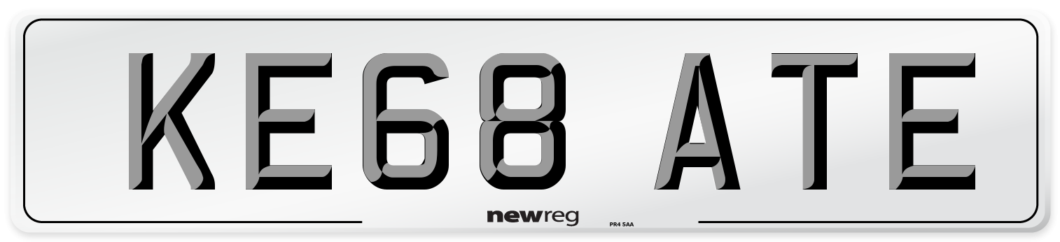 KE68 ATE Number Plate from New Reg